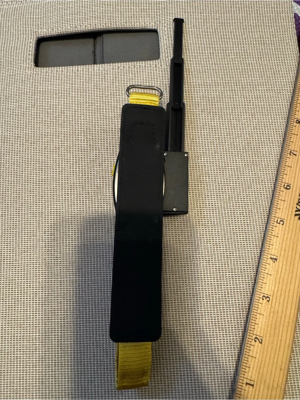 Stanley Black and Yellow Wrist Calculator Watch with Ruler